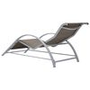 vidaXL Sun Lounger Taupe Textilene, Aluminum, Steel Standard