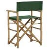 vidaXL Directors Chair Set of 2 Green Bamboo, fabric (100% polyester)
