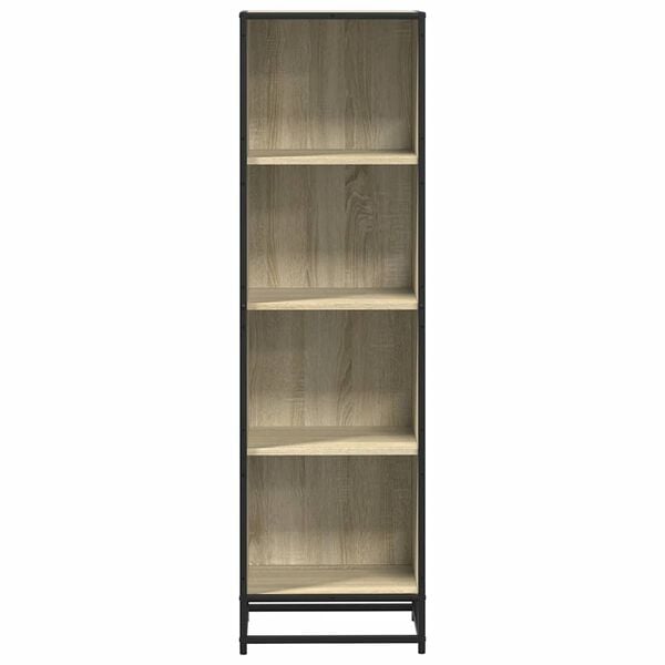 vidaXL Book Cabinet Sonoma oak Engineered wood, metal