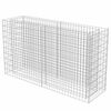 vidaXL Gabion Raised Bed Silver Galvanized Steel 70.9x19.7x39.4 in