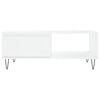 vidaXL Coffee Table White Engineered wood, iron Medium Coffee Table
