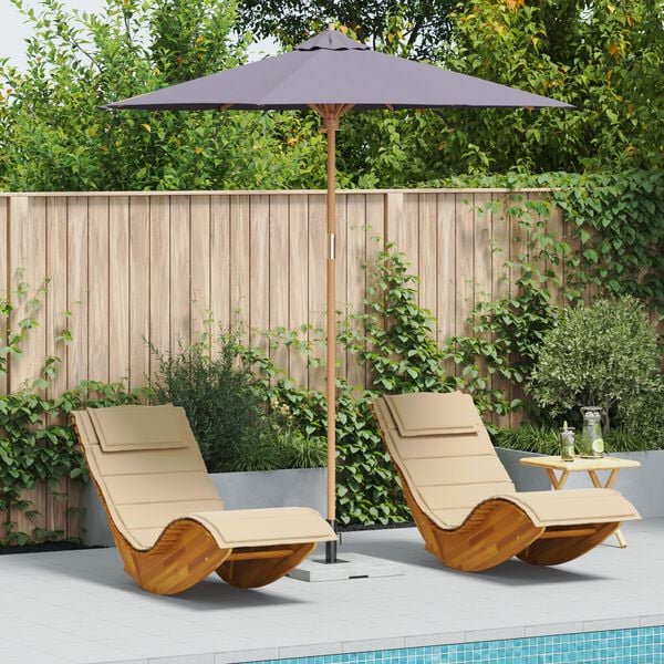 vidaXL Garden Parasol Dark gray 240 x 240 x 260 cm bamboo