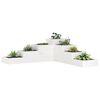 vidaXL Patio Planter 4-Tier 41.7x41.1x14.2" White Solid Wood Pine
