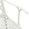 vidaXL Bistro Set White Cast Aluminum Medium Decorative Inlays
