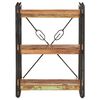 vidaXL Bookcase Mixed color finish Solid reclaimed wood, powder-coated steel