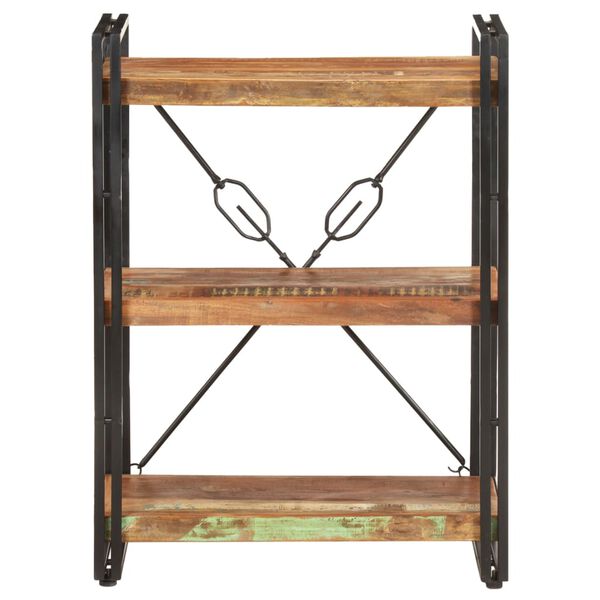 vidaXL Bookcase Mixed color finish Solid reclaimed wood, powder-coated steel