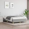 vidaXL Bed Frame without Mattress Light Gray 59.8"x79.9" Queen Fabric