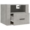 vidaXL Wall-mounted Bedside Cabinet Set of 2 Concrete grey Engineered wood