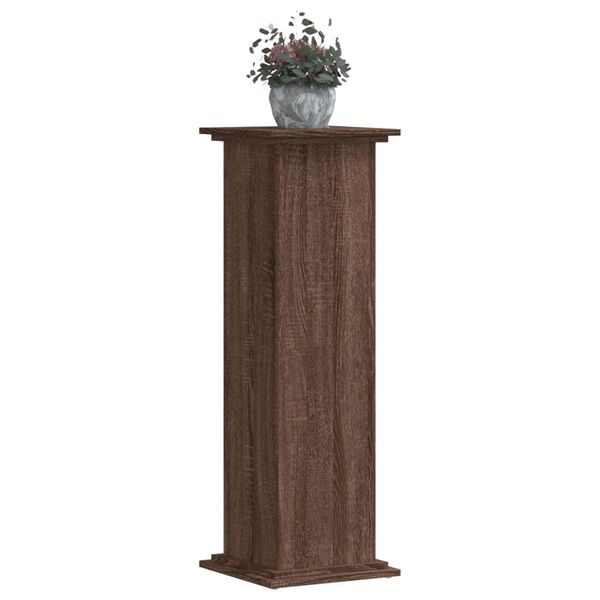vidaXL Plant Stand Brown Oak Engineered Wood 12.9 in x 12.9 in x 39.4 in