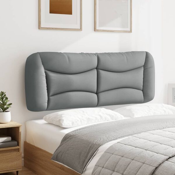 vidaXL Headboard Cushion Light Gray 100% Polyester 53.9 in wide