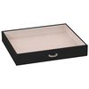vidaXL Jewellery Box 4-Layer with Mirror Lockable Black 8.9x6.9x6.5"