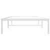vidaXL Bed Frame White Steel 35 x 78.7 in Bed Frame Rectangular