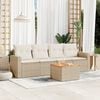 vidaXL Garden Sofa Set Beige and Cream White