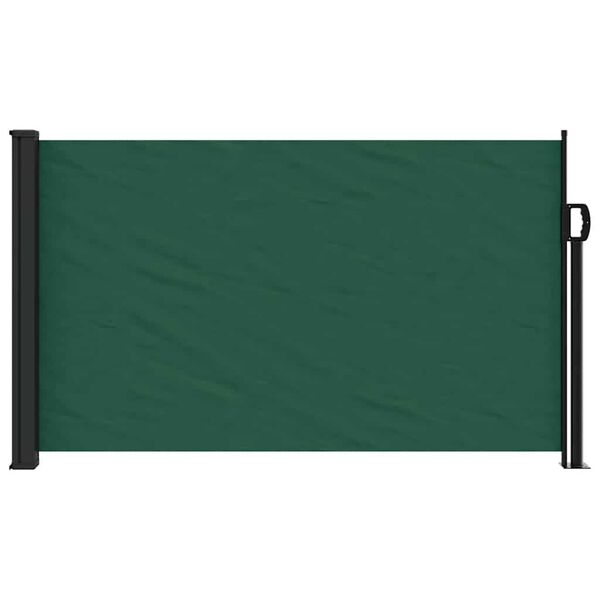 vidaXL Retractable Side Awning Dark Green 47.2"x236.2"