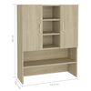 vidaXL Washing Machine Cabinet Sonoma Oak 27.8x10.0x35.4"