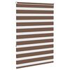 vidaXL Zebra Blind Brown 100% Polyester; Aluminum top rail 39.4 x 59.1 in