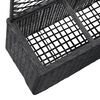 vidaXL Raised Bed Black Poly rattan, Plastic 32.7 x 11.8 x 51.2 in