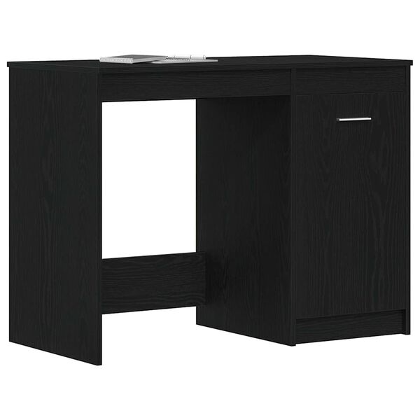 vidaXL Desk Black Oak 39.37 x 19.69 x 29.92 in Engineered Wood