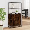 vidaXL Highboard Smoked oak Engineered wood, metal Tall Highboard