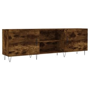 vidaXL TV Cabinet Smoked oak Engineered wood and iron Large TV Cabinet