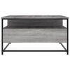 vidaXL Coffee Table Grey Sonoma Engineered wood, Metal Coffee Table