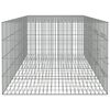 vidaXL Rabbit Cage Silver Galvanized Iron Large Rabbit Cage