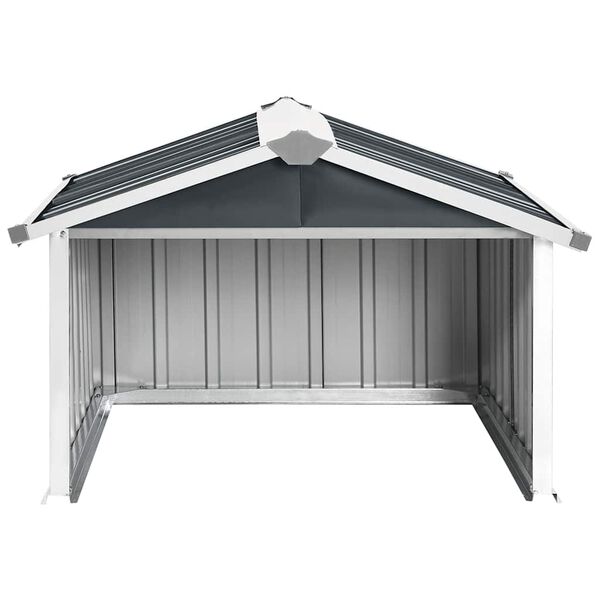vidaXL Garden Shed Anthracite Galvanized steel Medium Durable