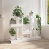 vidaXL Plant Stand White 41.1x9.8x30.5" Solid Wood Pine