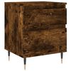 vidaXL Bedside Cabinet Set of 2 Smoked Oak Engineered Wood Medium