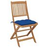 vidaXL Folding Patio Chairs 8 pcs with Cushions Solid Acacia Wood (2x313604+2x314891)