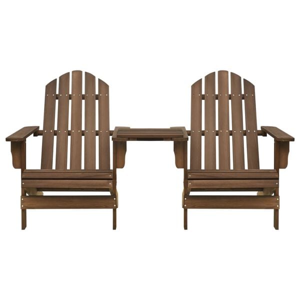 vidaXL Garden Chair Brown Solid fir wood Standard Ergonomic