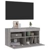 vidaXL TV Wall Cabinet Grey Sonoma Engineered Wood Medium