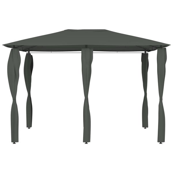 vidaXL Gazebo with Post Covers 9.8x13.1x8.5' Anthracite 1.75 oz/ft²