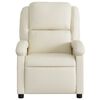 vidaXL Massage Recliner Chair Cream Faux Leather, Metal, Plywood Standard