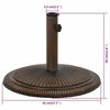 vidaXL Umbrella Base Bronze Cast iron Medium Decorative Inlays