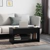 vidaXL Coffee Table Black Engineered Wood Medium Coffee Table