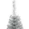 vidaXL Christmas Tree Silver PET 70.9 in Decorative Inlays