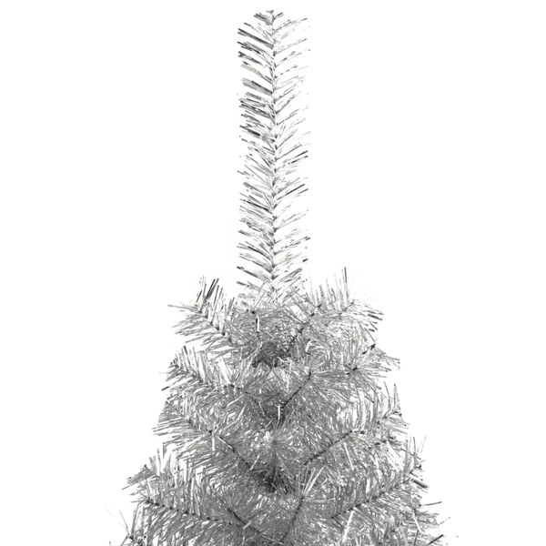 vidaXL Christmas Tree Silver PET 70.9 in Decorative Inlays