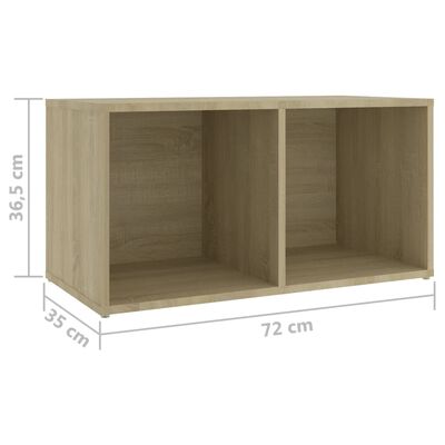 vidaXL 3 Piece TV Stand Set Sonoma Oak Engineered Wood