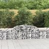 vidaXL Gabion Basket Set of 4 Silver Galvanized iron Large Rugged