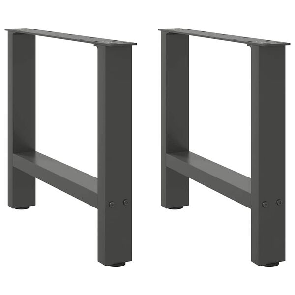 vidaXL Coffee Table Leg Set of 2 Anthracite Powder-coated steel 19.7 x