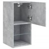 vidaXL TV Stands with LED Lights 2 pcs Concrete Gray 12"x11.8"x23.6"