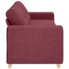 vidaXL Sofa Wine Red 87.01 x 30.71 x 31.50 in Fabric
