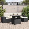 vidaXL Garden Sofa Set Black, Cream White