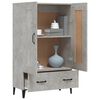 vidaXL Highboard Concrete grey Engineered wood, iron Tall Highboard