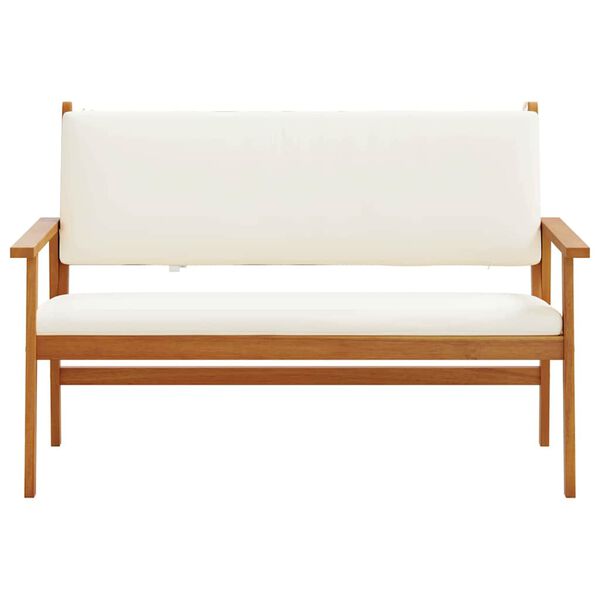 vidaXL Garden Bench with Cushion Brown Solid Acacia wood