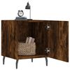vidaXL Bedside Cabinet Smoked oak Engineered wood, iron, aluminum