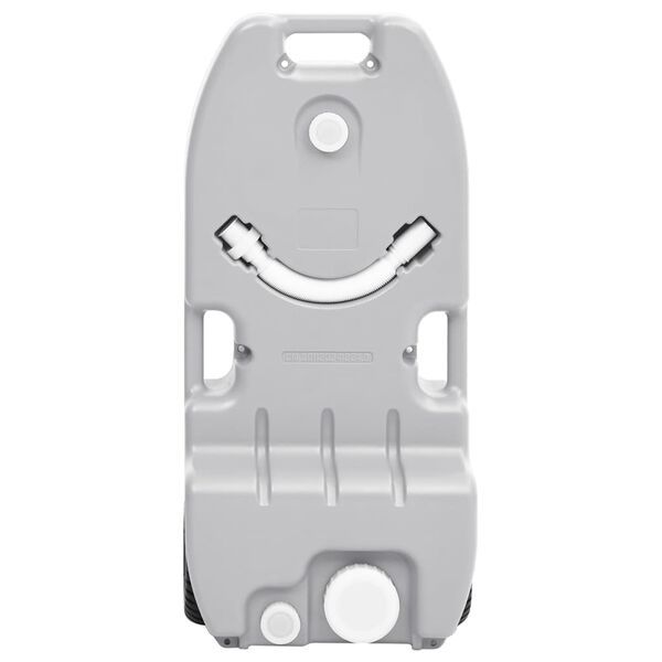 vidaXL Wheeled Water Tank for Camping 6.6 gal Gray