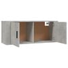 vidaXL Wall-mounted TV Cabinet Set of 2 Concrete Grey Engineered wood