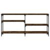 vidaXL Console Table Smoked Oak 63.0x11.4x29.5" Engineered Wood
